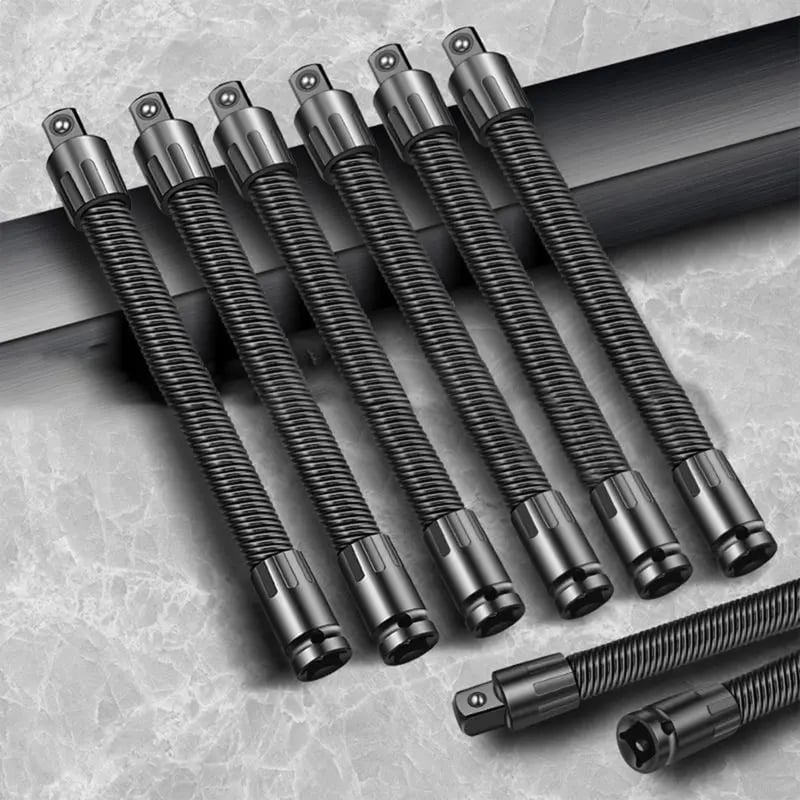 🛠️  Flexible Shaft Extension Extender Torque Socket - 🔧Bend, Twist, Conquer Tight Spaces