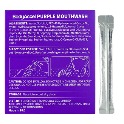 BodyAccel Purple Mouthwash - Teeth Whitening🔥Color Correcting Whitening Mouthwash
