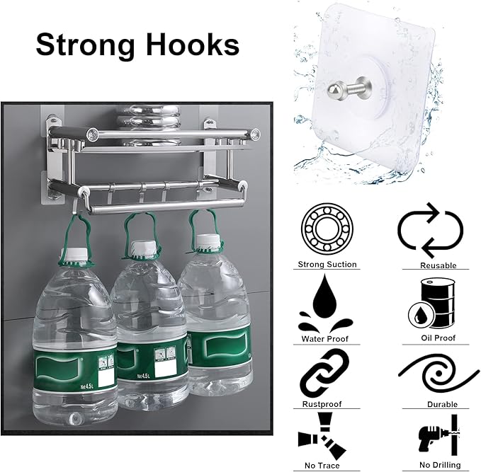 🏆 75K+ SOLD! 🥇49.9% OFF This Week - Adhesive Frame Hooks Wall Mount Self-Adhesive Hooks
