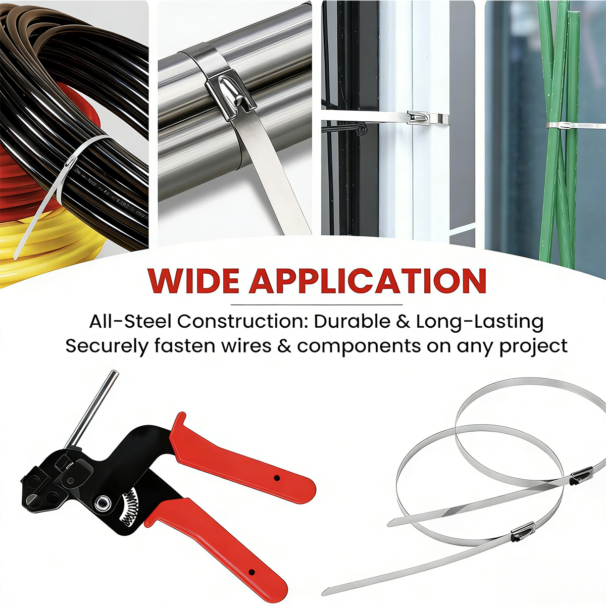 Stainless Steel Cable Tie Tool Self-locking Fastener