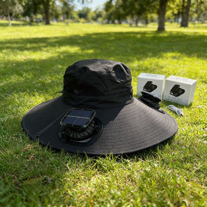 Summer Hot Sale🔥 New Ultralight Solar Fan Sun Hat – Lighter Than a Baseball!