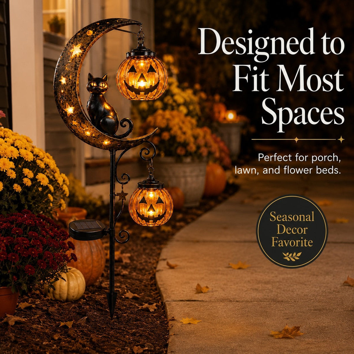 🎃 Halloween Early Bird Sale | Pumpkin Moon Garden Stake Light