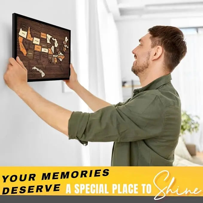 Wooden USA Travel Map Puzzle