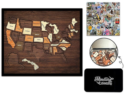 Wooden USA Travel Map Puzzle