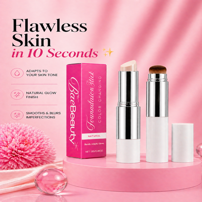 Korean 2‑in‑1 Color‑Changing Foundation Stick with Travel Brush (Get 25% off when you buy two or more.)