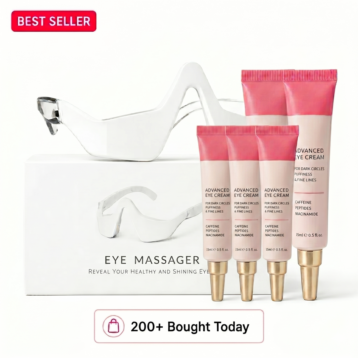 Under-Eye Red Light Beauty Device – Gentle LED Eye Care for Tired-Looking Eyes