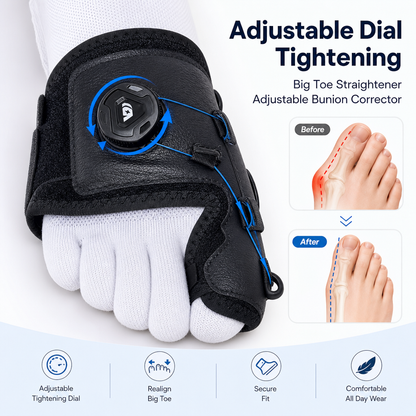 Adjustable Dial Big Toe Straightener – Comfortable Bunion Corrector Support