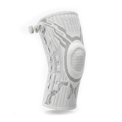 Knob-Adjustable Silicone Shock-Absorbing Knee Sleeve with Dual Spring Support