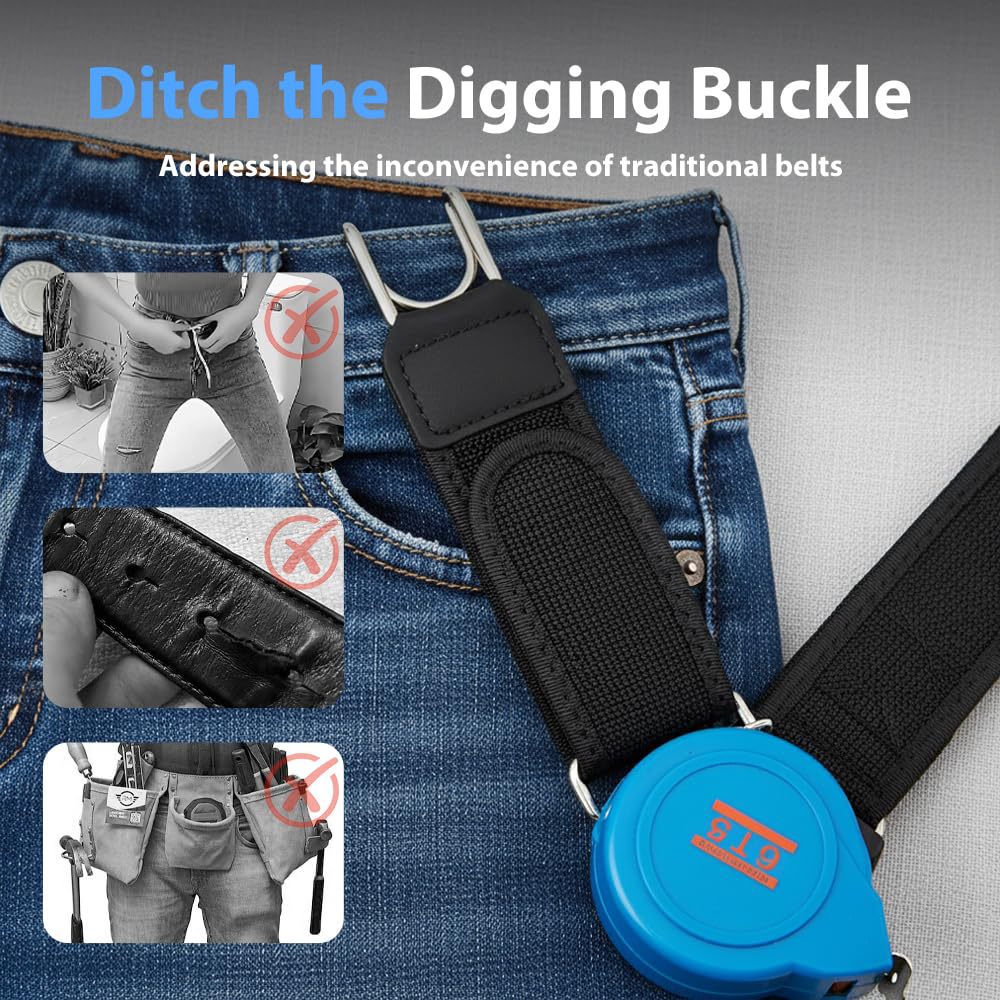 Invisible No-Buckle Elastic Belt - Adjustable Tactical Hook