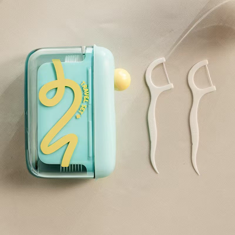 Automatic Pop-Up Dental Floss Dispenser Box Refillable Portable with Floss