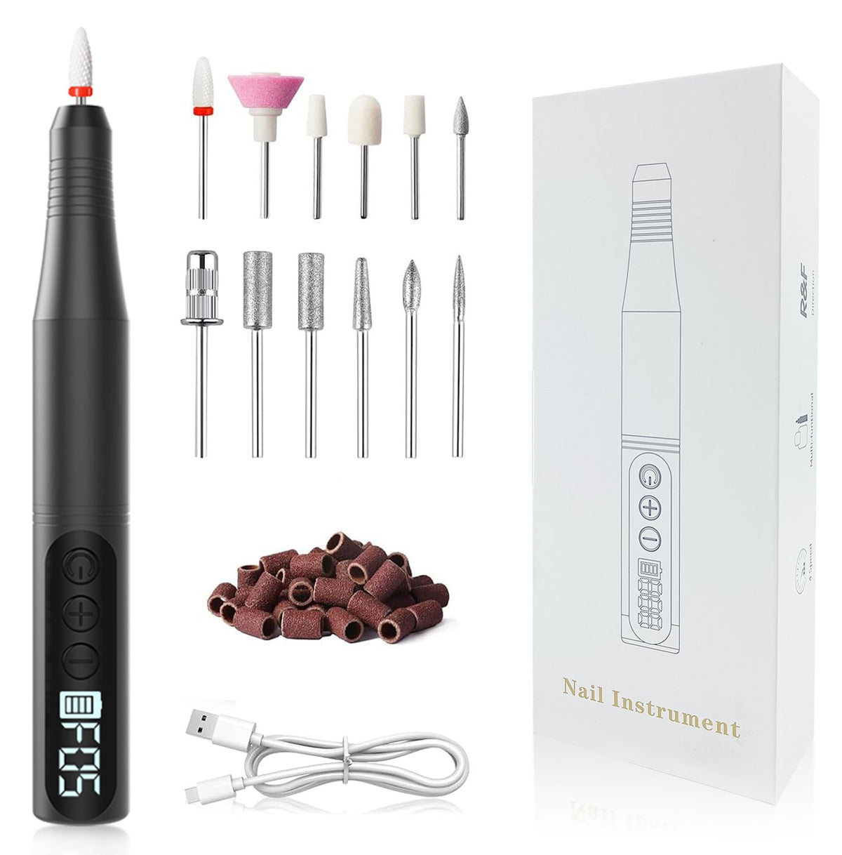 Pen-Shaped Rechargeable Nail Drill