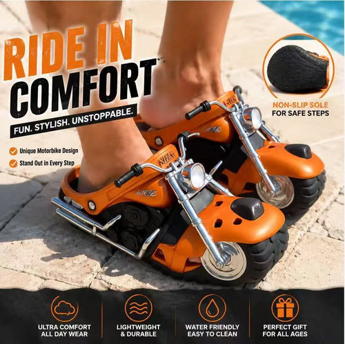 Funny motorcycle slippers