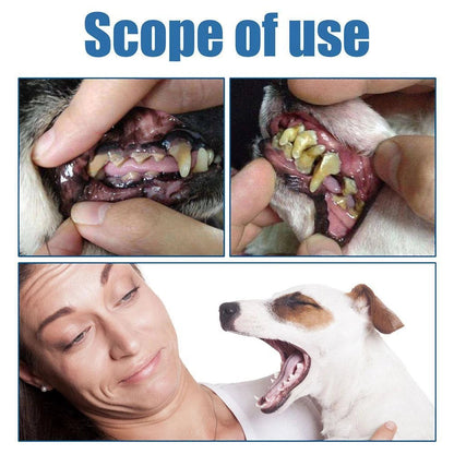 Pet dental tartar remover — removes tartar, whitens teeth, eliminates bad breath; foaming oral cleaner