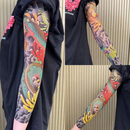 Tattoo-Style Cooling Arm Sleeves for Sun Coverage