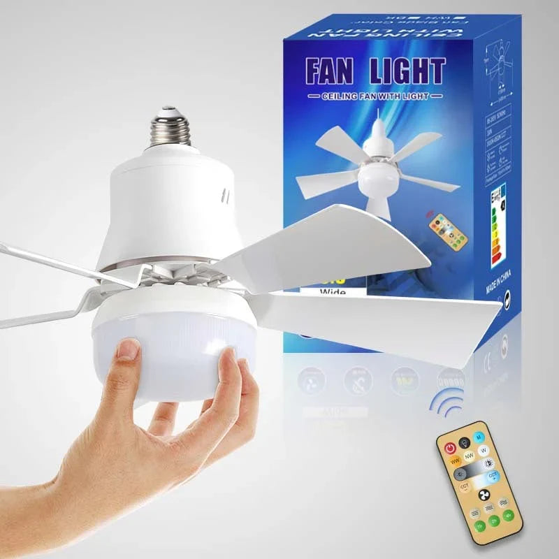 🎁 2-in-1 Portable Ceiling Fan with Light (Includes Remote Control)