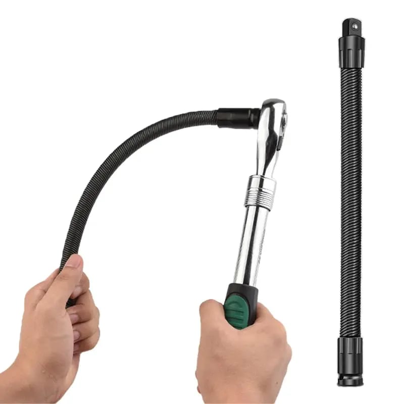 🛠️  Flexible Shaft Extension Extender Torque Socket - 🔧Bend, Twist, Conquer Tight Spaces