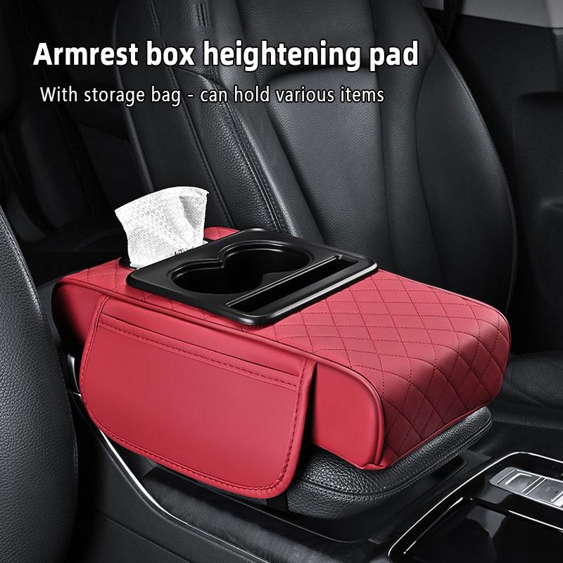 Multi-Purpose Car Console Storage Bag with Armrest Pad