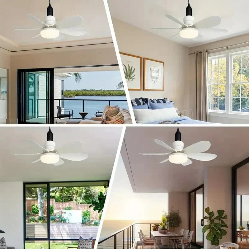 🎁 2-in-1 Portable Ceiling Fan with Light (Includes Remote Control)