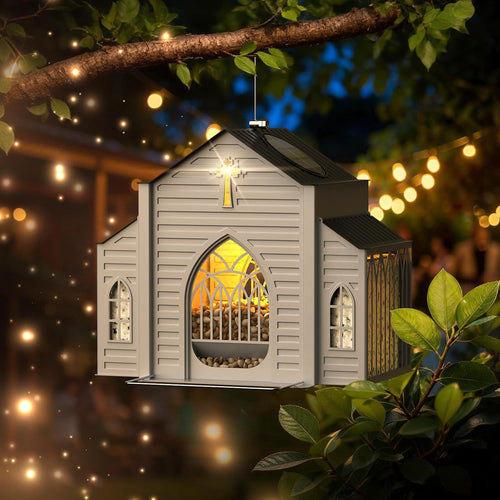 ✝️Last Day 50% OFF-🔥Church-Shaped Solar Bird Feeder🎁Buy 2 Free Shipping