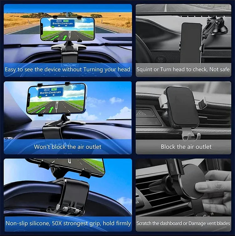 360°Adjustable Car Dashboard Mobile Phone Holder