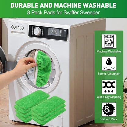 Reusable Microfiber Mop Pads for Flat Mop – Wet & Dry Cleaning Refills