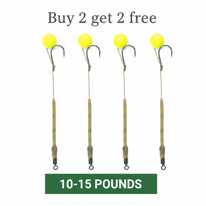 🎣 Buy 1 Get 1 Free! 🐟 High Buoyancy Fishing Hook – Floats Naturally, Sharp Carbon Steel, Set of 5 ✨