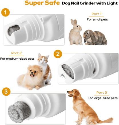 2-in-1 Pet Nail Clipper & Grinder with LED Light