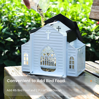 ✝️Last Day 50% OFF-🔥Church-Shaped Solar Bird Feeder🎁Buy 2 Free Shipping