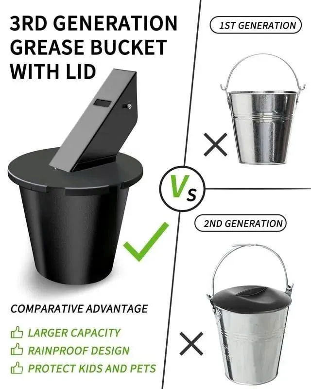 Summer Hot Sale ✨ Grease Bucket with Lid