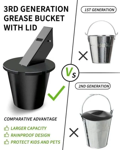 Summer Hot Sale ✨ Grease Bucket with Lid