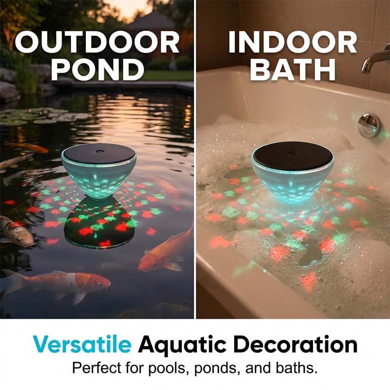🐟✨Solar Floating Pool Light with Magical Fish Projection 🌊💡