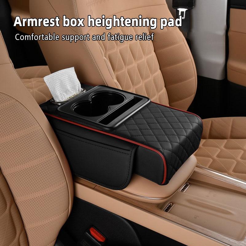 Multi-Purpose Car Console Storage Bag with Armrest Pad
