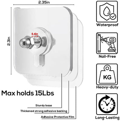 🏆 75K+ SOLD! 🥇49.9% OFF This Week - Adhesive Frame Hooks Wall Mount Self-Adhesive Hooks