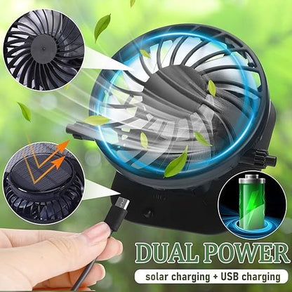 🔥Cooling Solar Fan Hat – UV Protection & Breathable Mesh