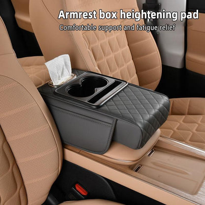 Multi-Purpose Car Console Storage Bag with Armrest Pad