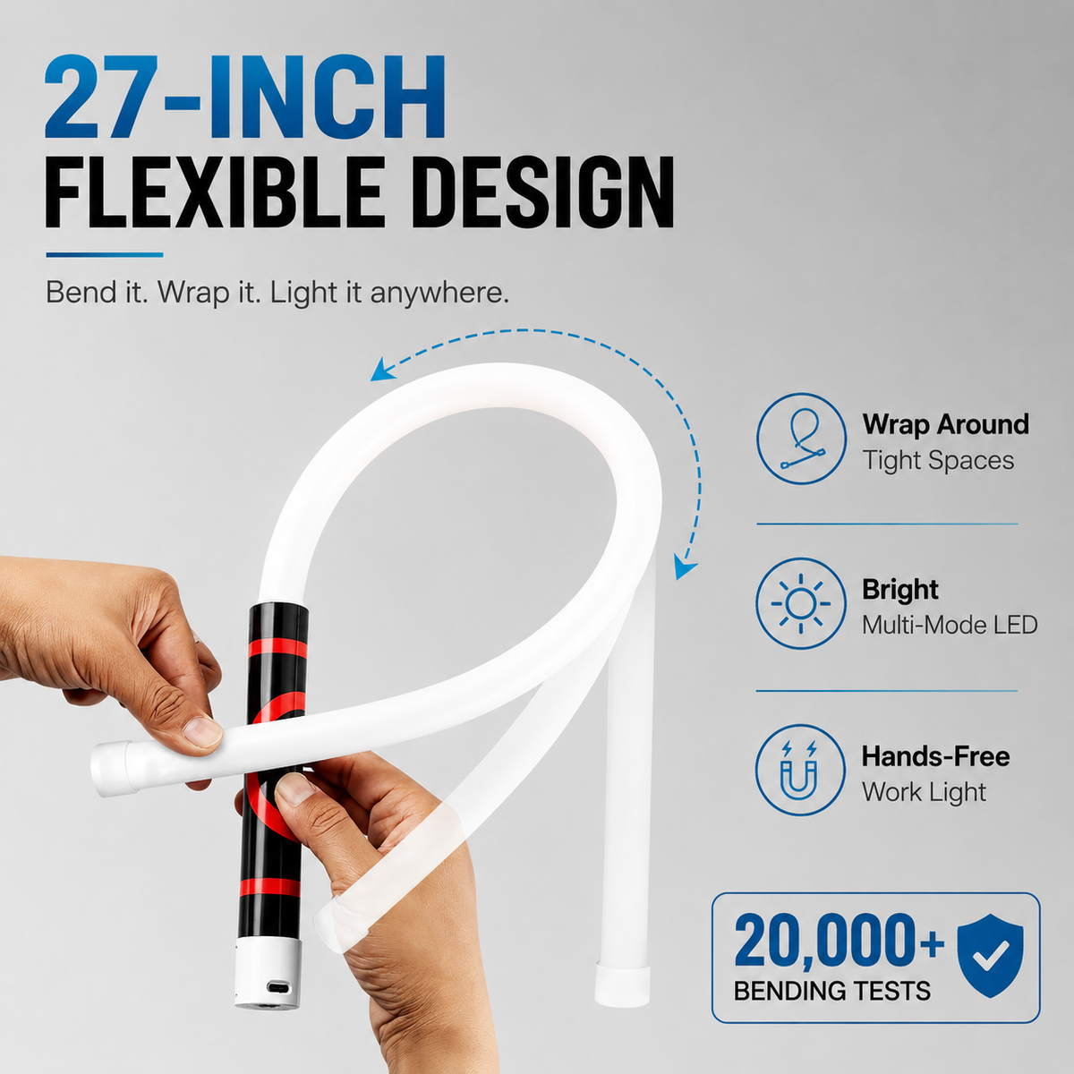 Bendable LED Flashlight Stick