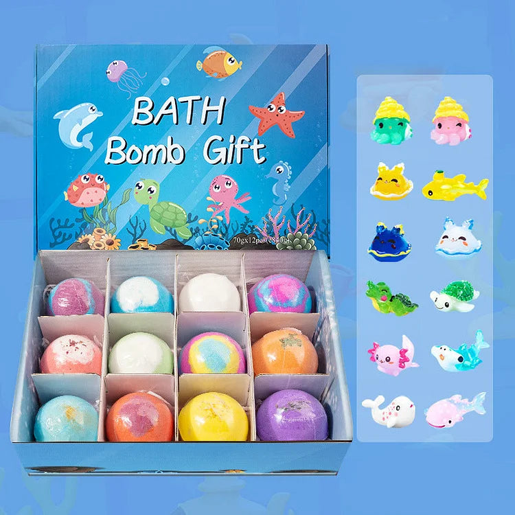 Limited Time Promotion 50% OFF🔥12-Piece Bath Bomb Gift Set for Kids