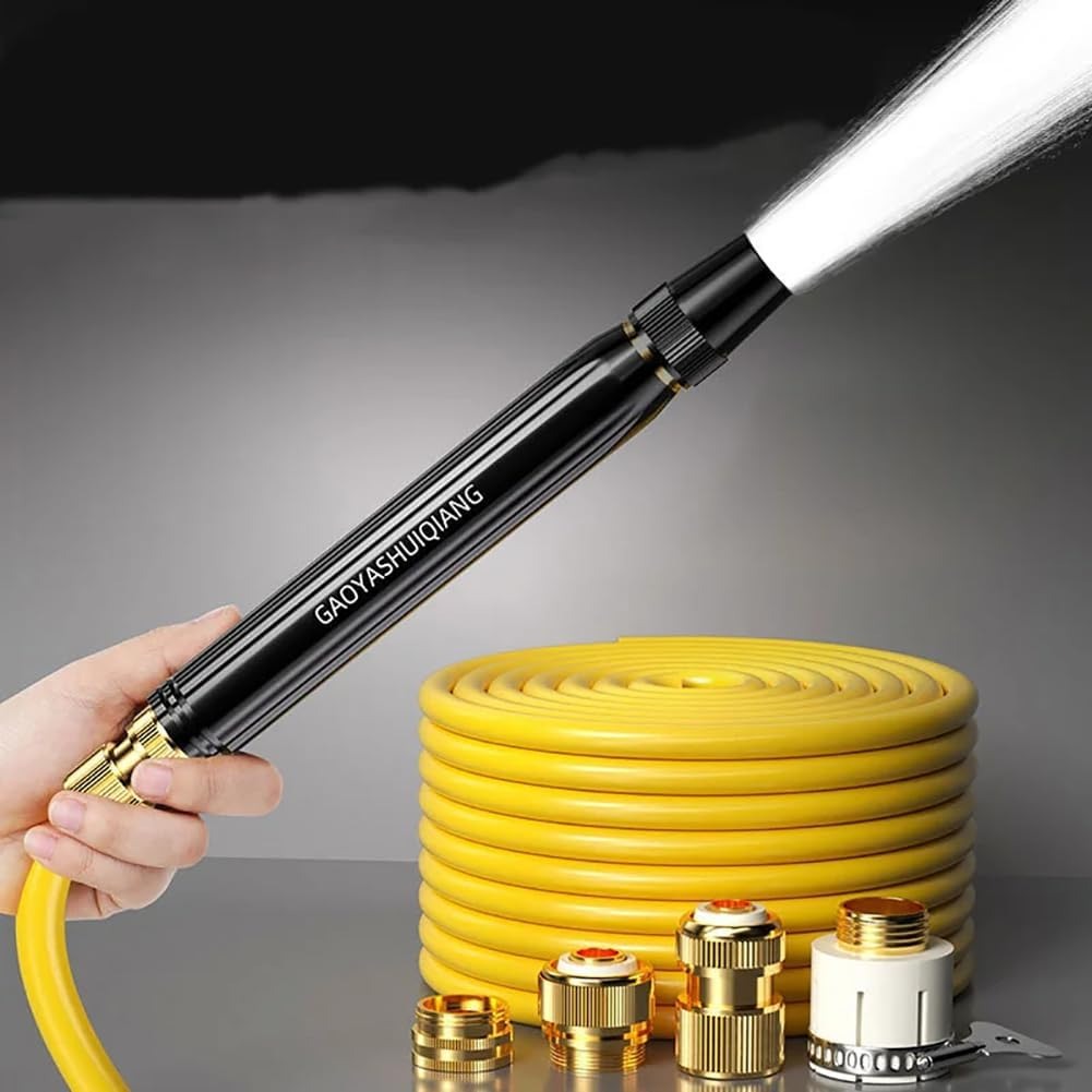High-Pressure Hose Spray Gun with Brush Attachment