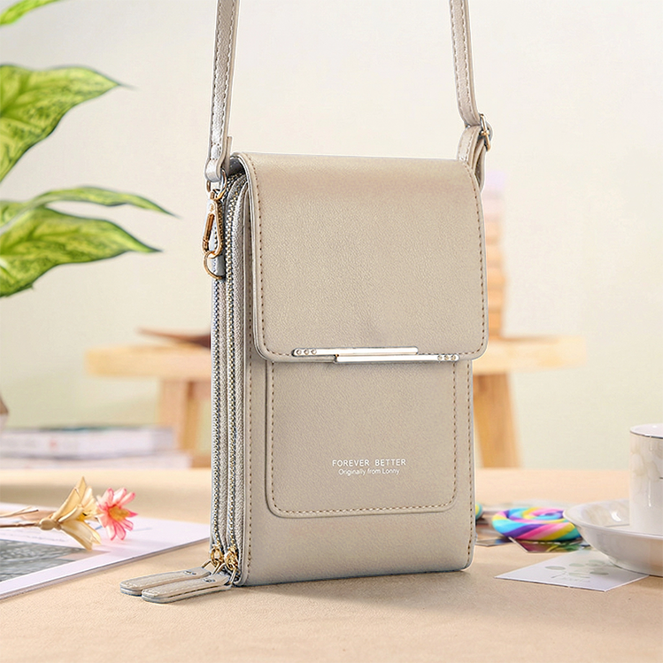 Simple And Elegant Women's Touchscreen Crossbody Phone Wallet