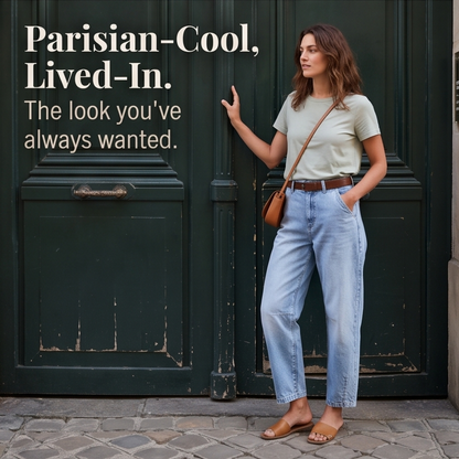 Women's High-Waisted Cropped Barrel Jeans