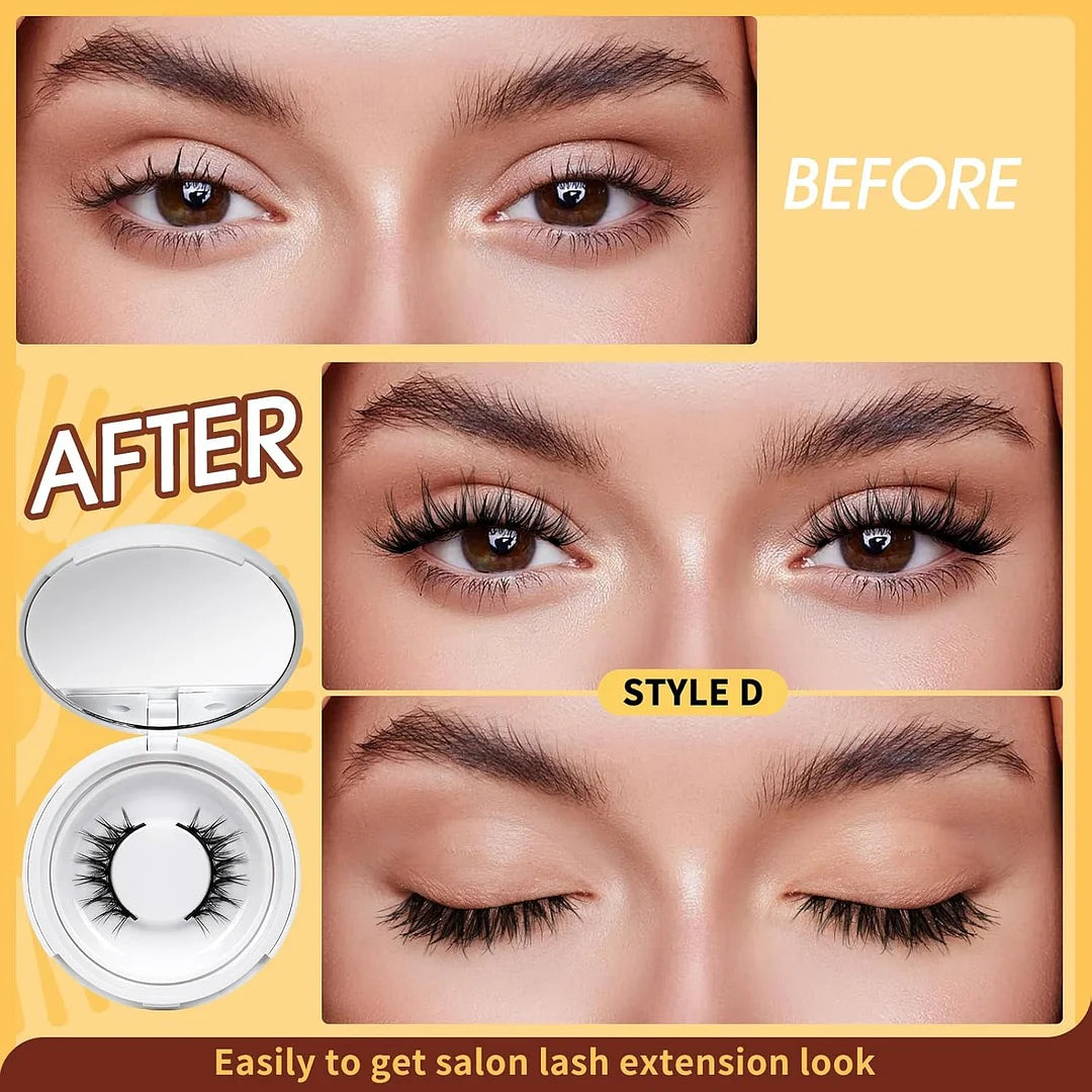 Buy 1,get 2 free! 50% OFF🤩Reusable Premium Self-Adhesive Eyelashes | Easy, Quick, Safe!