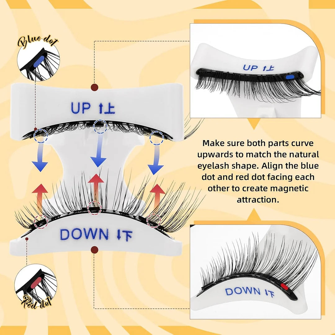 Buy 1,get 2 free! 50% OFF🤩Reusable Premium Self-Adhesive Eyelashes | Easy, Quick, Safe!