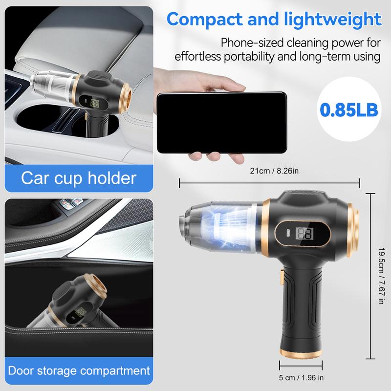 Skglm™ Insanely Powerful Cordless Car Vacuum — 19000Pa, 6-in-1 Deep-Clean System