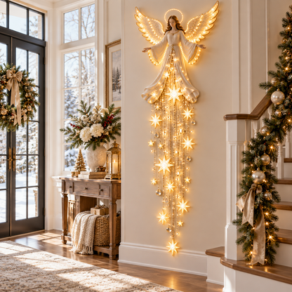 ✨Angel Blessing Starfall Wall Light – Heavenly Christmas Wall Decor