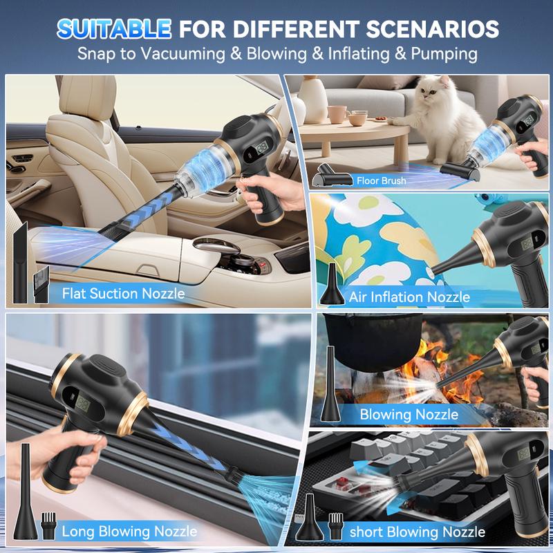 Skglm™ Insanely Powerful Cordless Car Vacuum — 19000Pa, 6-in-1 Deep-Clean System