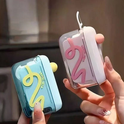 Automatic Pop-Up Dental Floss Dispenser Box Refillable Portable with Floss
