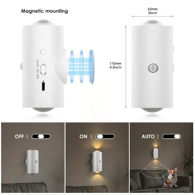 Rechargeable Smart LED Motion Sensor Ambient Light