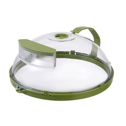 Clear Microwave Splatter Cover with Water Steamer and Handle