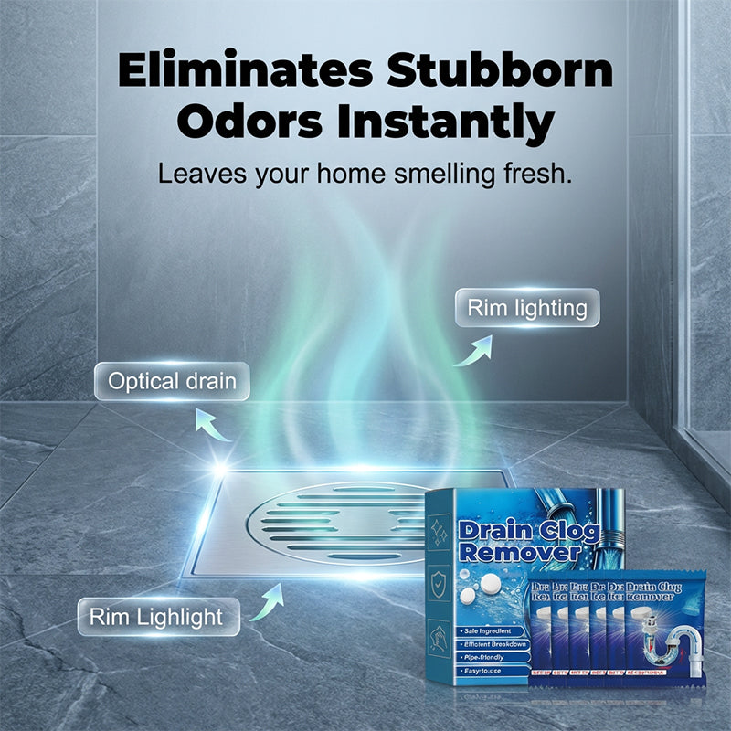 Fast Dissolve Drain Clog Remover Tablets Household Pipe Deodorant Cleaner