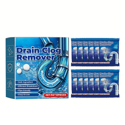 Fast Dissolve Drain Clog Remover Tablets Household Pipe Deodorant Cleaner